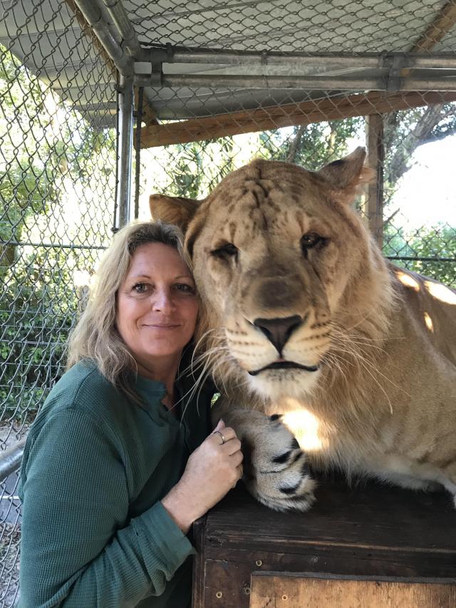 Christin With Lion