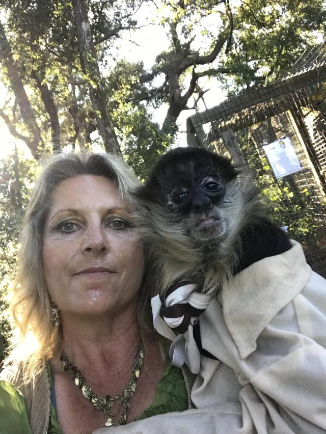 Christin With Monkey