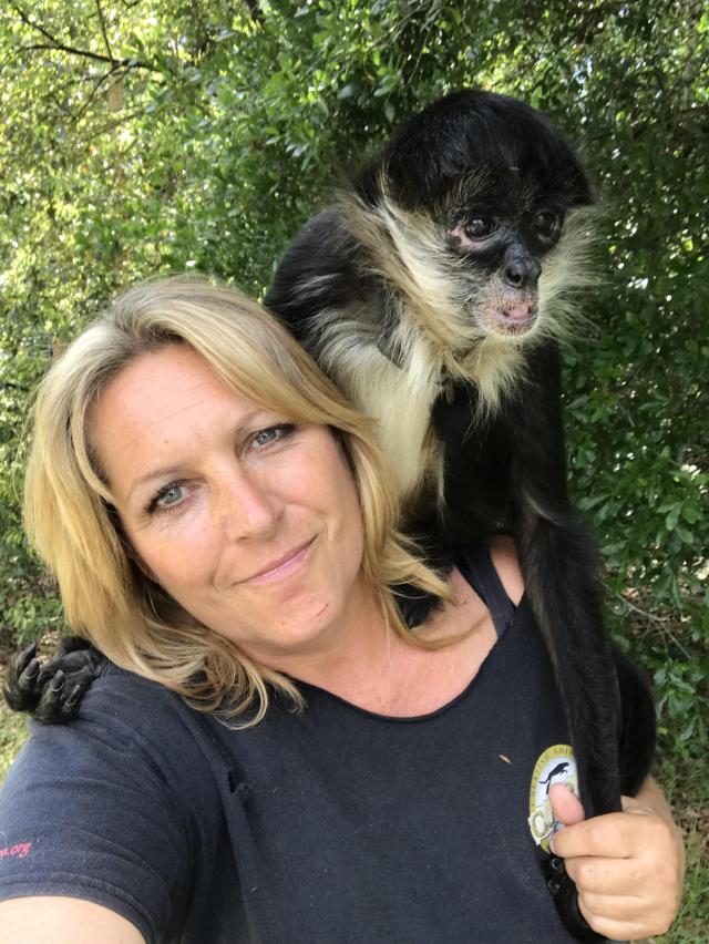 Christin With Monkey