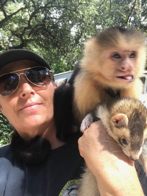 Christin With Monkey And