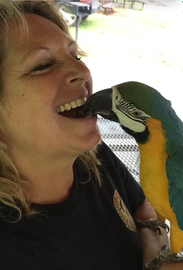 Christin With Parrot